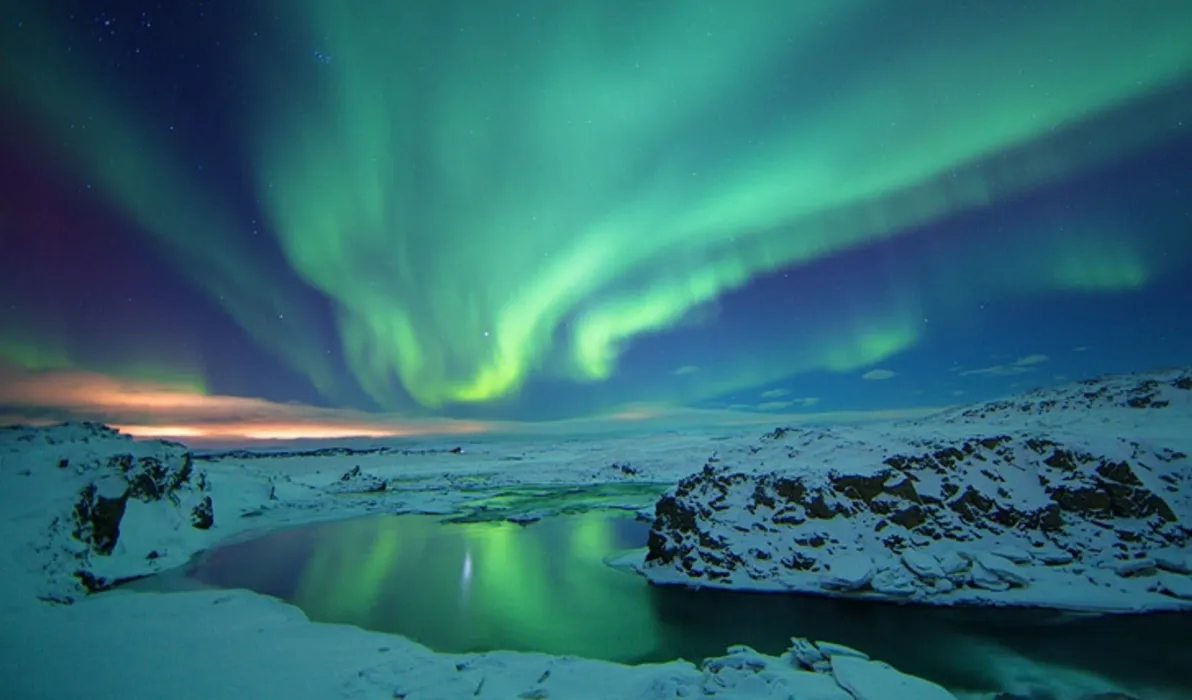 Photo of the northern lights in Iceland