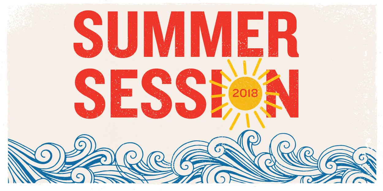 graphic with "Summer Session" text